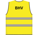 Vest gele BHV-print voor/achter