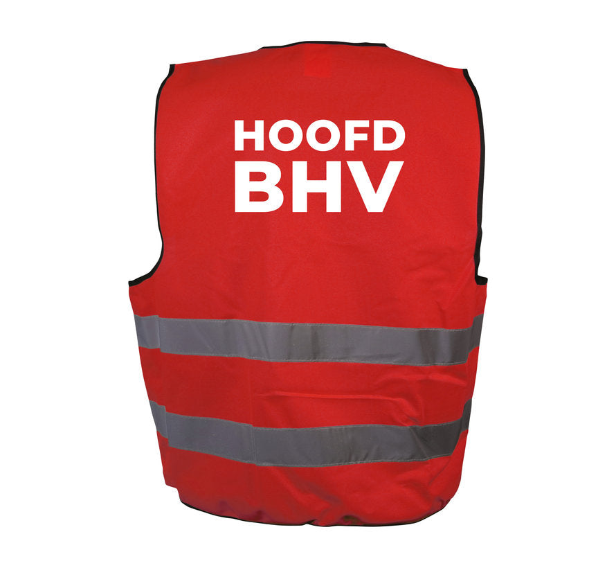 Hoofd BHV-vest rood