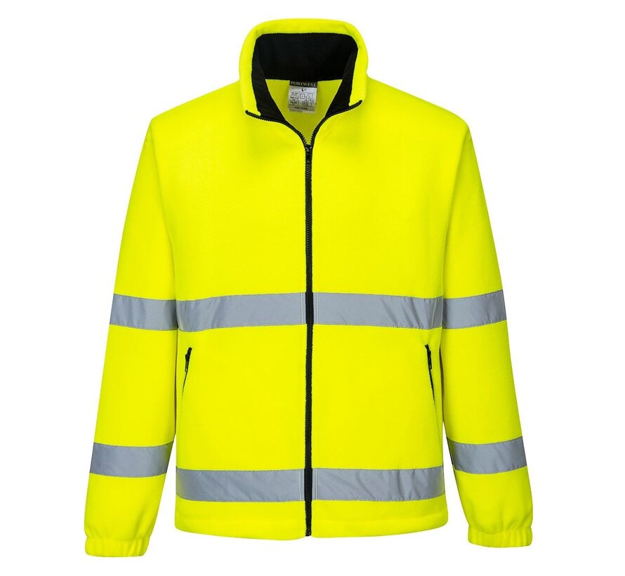 Reflective jacket fleece yellow