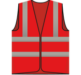 RWS evacuator veiligheidsvest rood