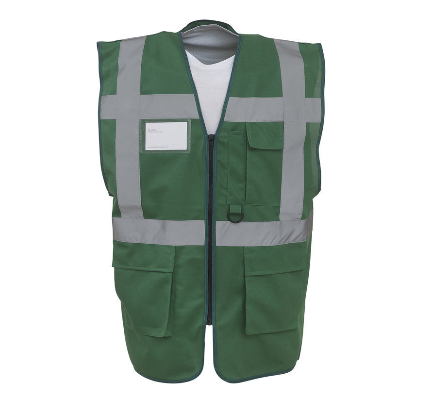 Veiligheidsvest met rits groen