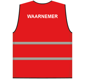 Waarnemersvest rood