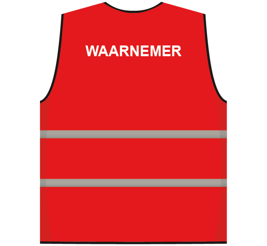 Waarnemersvest rood