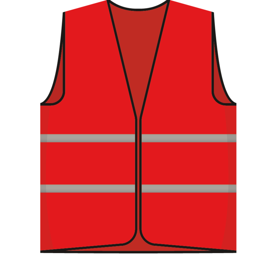 Waarnemersvest rood