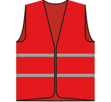 Waarnemersvest rood